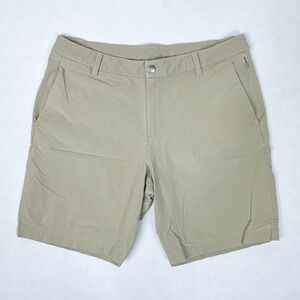Lululemon Commission Classic Fit‎ Short Mens 36 Khaki Versa Twill 9 Inseam